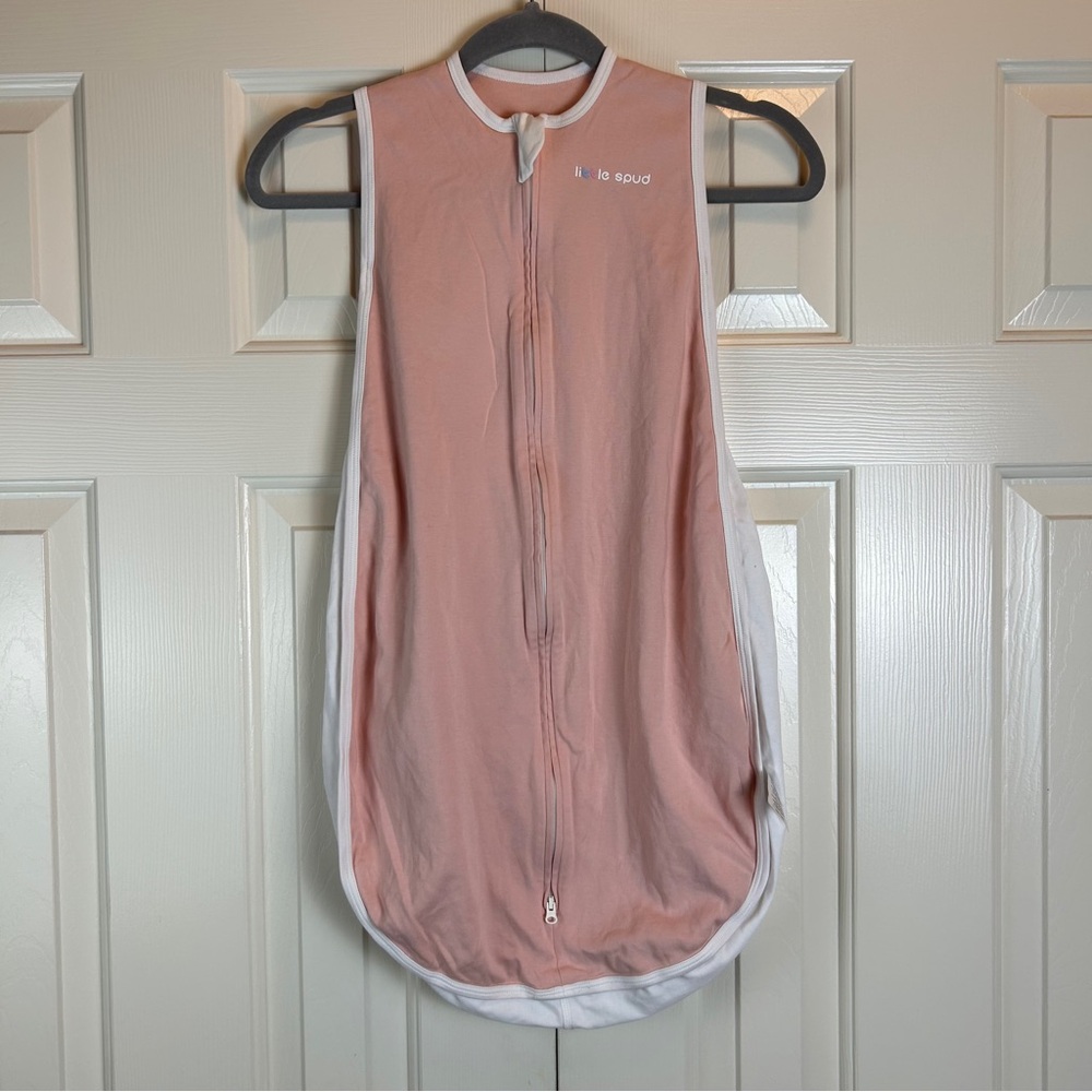 Little Spud Pink Organic Cotton Swaddle Sleep Sack